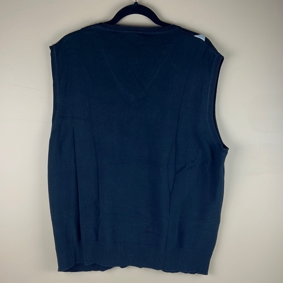 DOCKERS Navy Argyle Sweater Vest - Picture 2 of 6